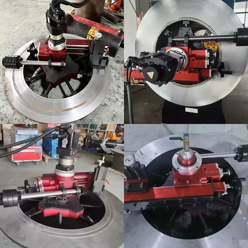 High Efficiency FLS-1000 SERIN Automatic Bidirectional Feed Flange Tool Portable Id Mounted Flange Facing Machine for Thread