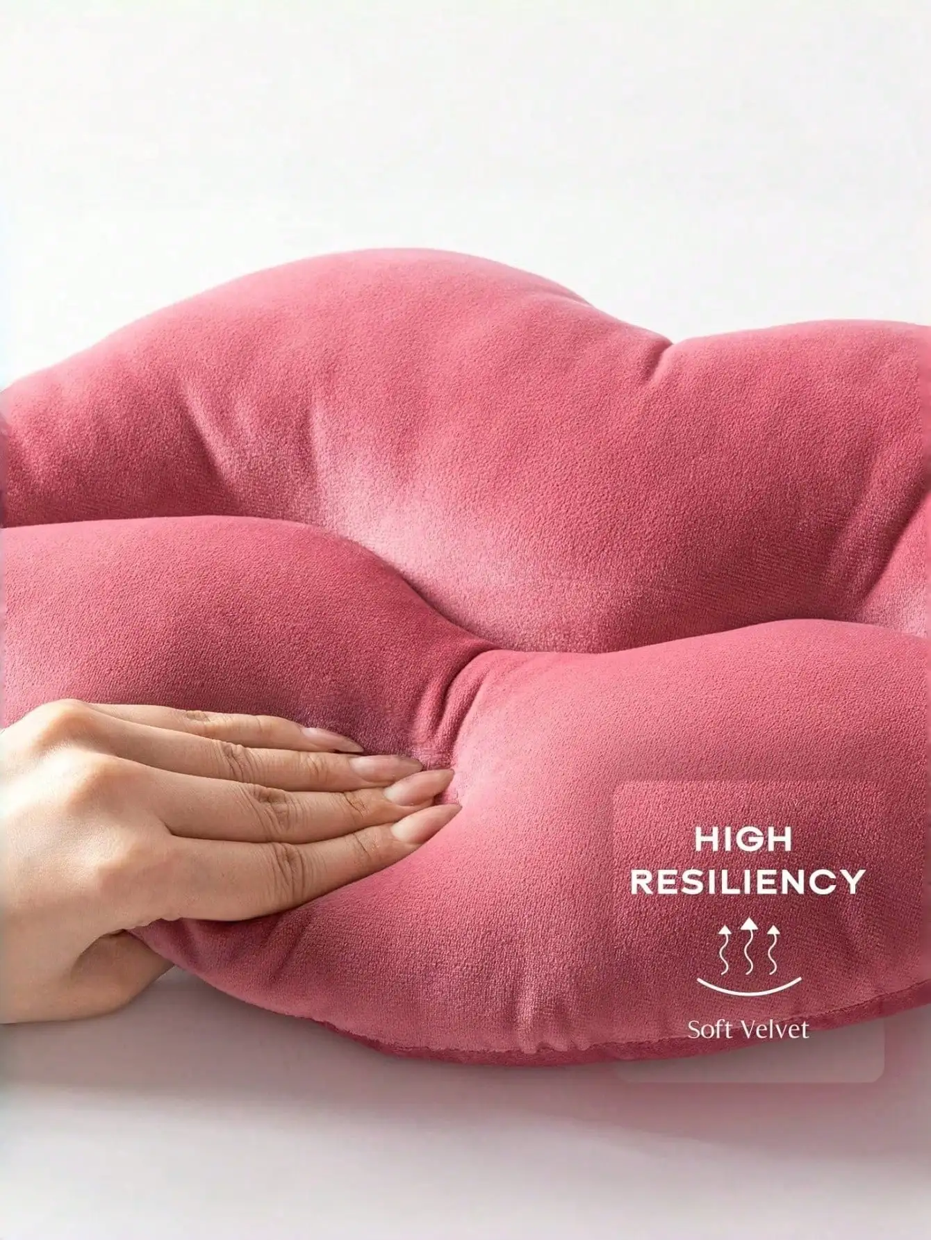 Chic Red Lip Plush Pillow - Soft & Cozy Decorative Throw For Sofa, Perfect For Home Decor, Birthdays, Valentine's Day & Anniversaries - Cute & Fashionable Pink And Red Kiss Design