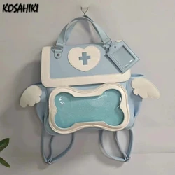 Japanische transparente kawaii Schult aschen Frauen Mode Streetwear y2k ästhetische Rucksäcke neue kawaii chic alle passen ita Taschen femme