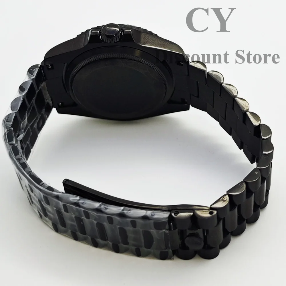 NH35 36mm Black Stainless Steel Watch Case Strap Sapphire Glass fit NH35 NH36 ETA2824 2836 Miyota8215 DG2813 3804 PT5000 Movemen