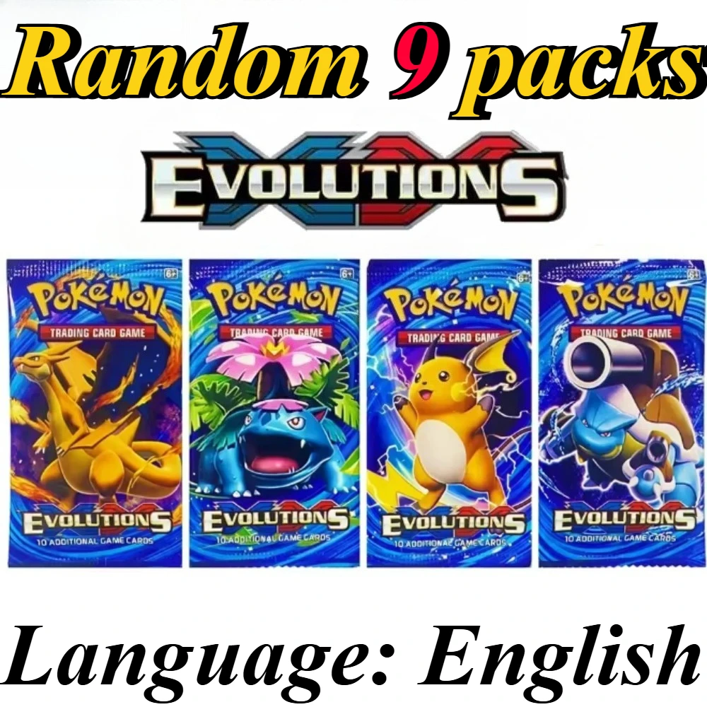 9 Packungen Pokémon-Kartenpakete Bright Stars Prismatic Evolutions, PALDEAN FATES, Englische Erweiterungspakete, Battle Transaction Card Geschenkset – Detail 15