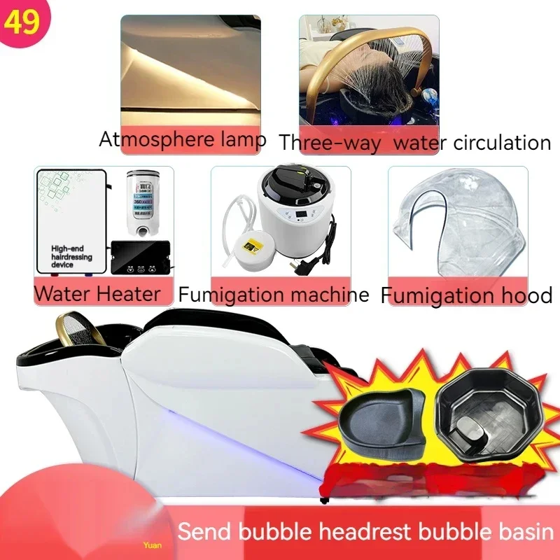 Hair Shampoo Massage Bed Professional Chair Salon Washing Hairdressing Living Room Bowl Portable Japanese Water XFY-82