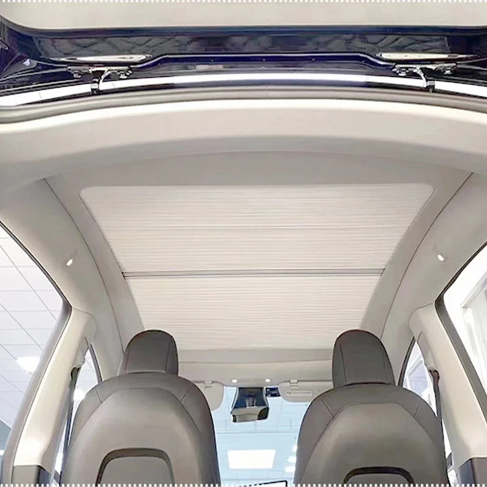 For Tesla Model 3 Model Y 2018 - 2022 Retractable Sunshade Sunroof Cover Roof Sunshade Sunroof Insulation Accessories Sun Shades