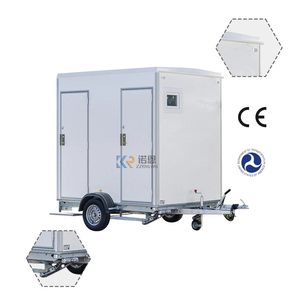 Outdoor Mobile Bathroom Toilet Trailer China Supply The Latest Design Luxury Portable Toilet Trailer