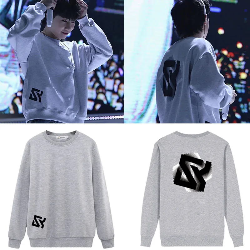 

Jin Sunggu 0th Anniversary Concert Fce Lined Oversized Hoodie Support Sweathirt круглый Ne Long Sve Cotton Crew Ne