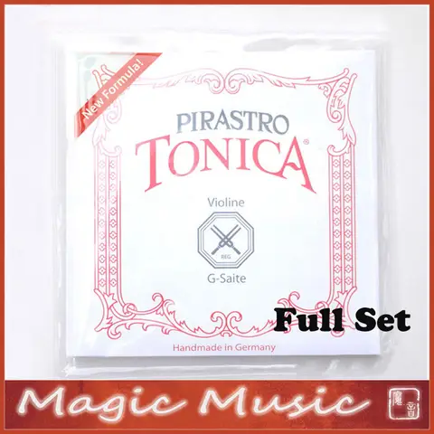 Conjunto de Cordas para Violino Pirastro Tonica, Tamanho Completo 4/4, Ponta de Bola, Original da Alemanha