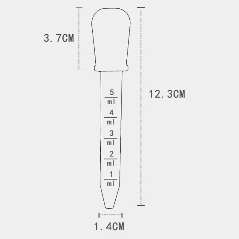 5ml Small Plastic Graduated Dropper Liquid Eye Ear Pipette Drawing Paint Tools Lab Experiment Toys For Children Kids Gift