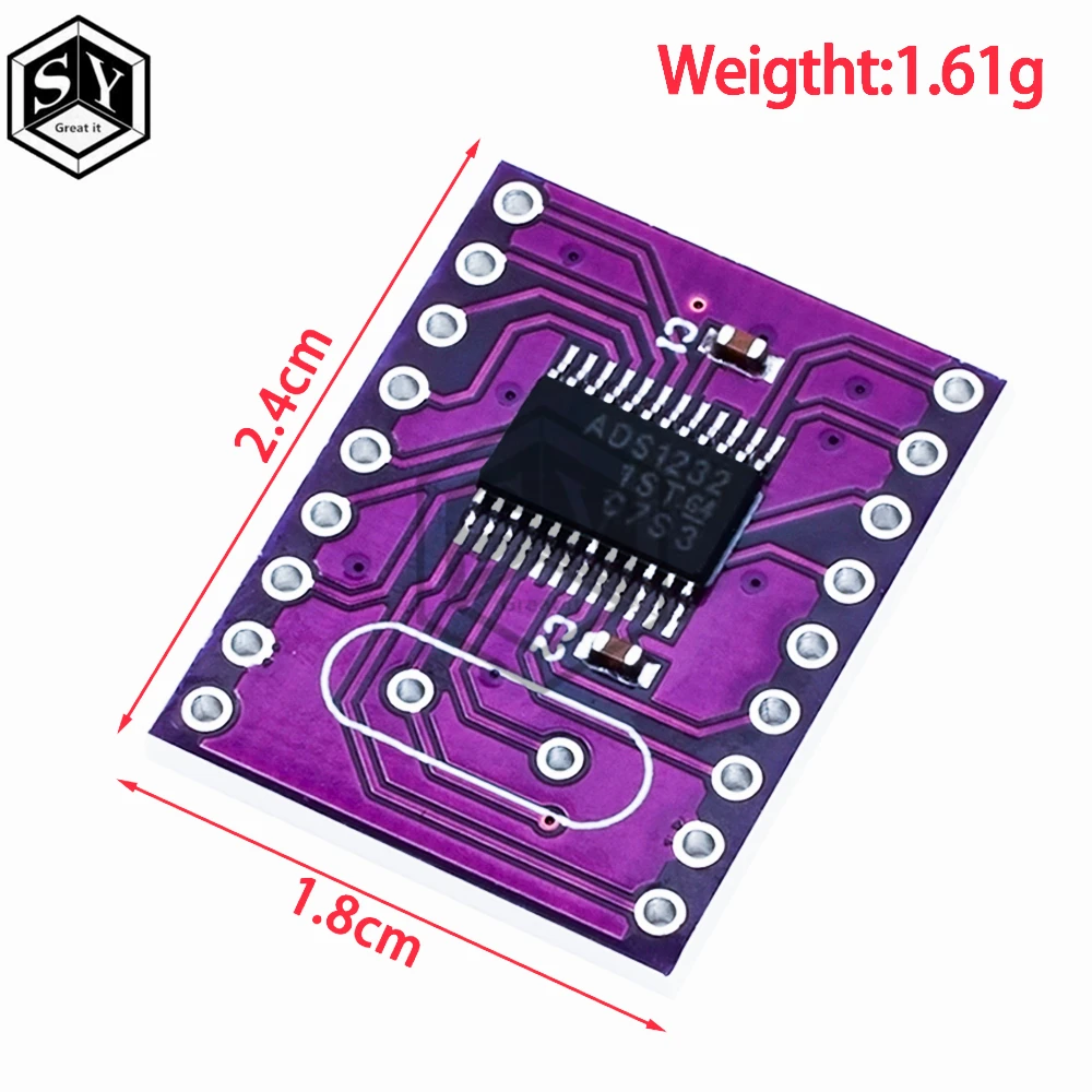 CJMCU-1232 ADS1232 24-bit Ultra Low Noise Analog to Digital Converter ADS1232IPWR For Arduino STM