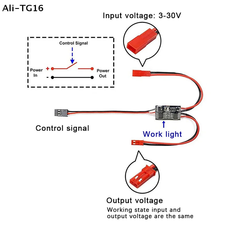 【YY】1 peça para drone de brinquedo rc bomba de água 3-30v 2-30a controle remoto interruptor eletrônico modelo aéreo proteção controlador de sinal pwm