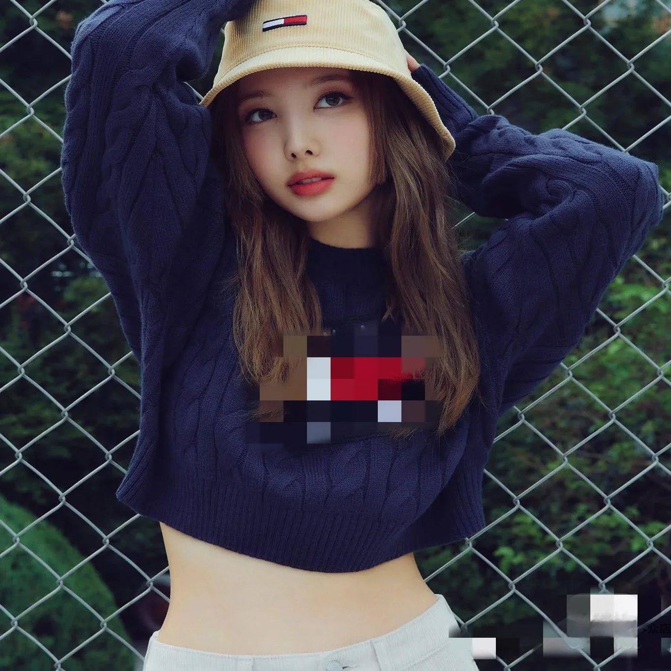 

Осенний новый женский свитер больших размеров с высокой талией, однотонный модный универсальный свободный крой, хлопковый вязаный топ