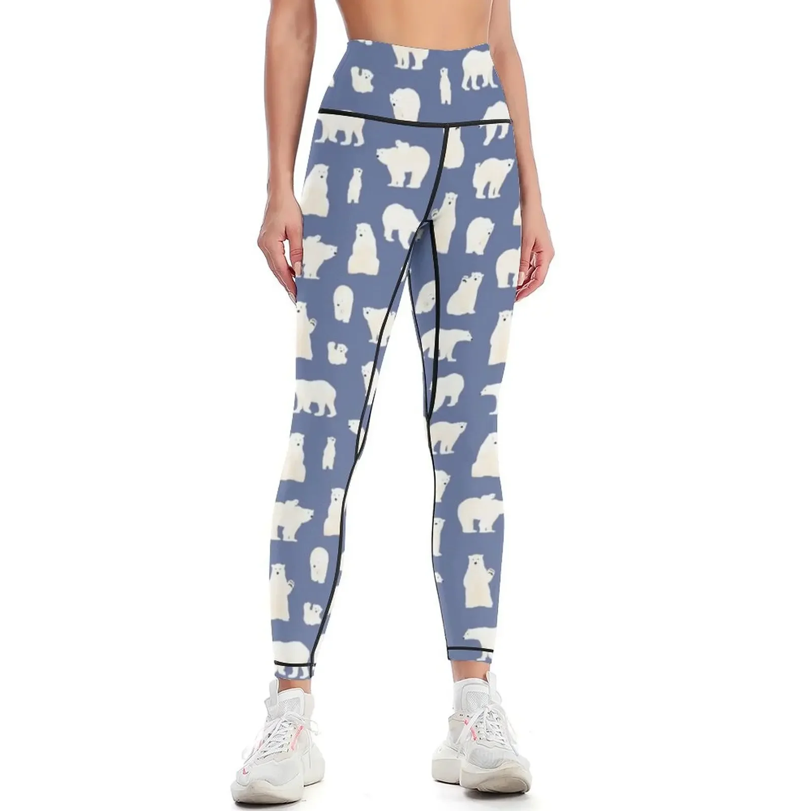 

Polar bear - washed indigo :: Leggings Leginsy push up Jogger pants gym sportswear woman legging push up Womens Leggings