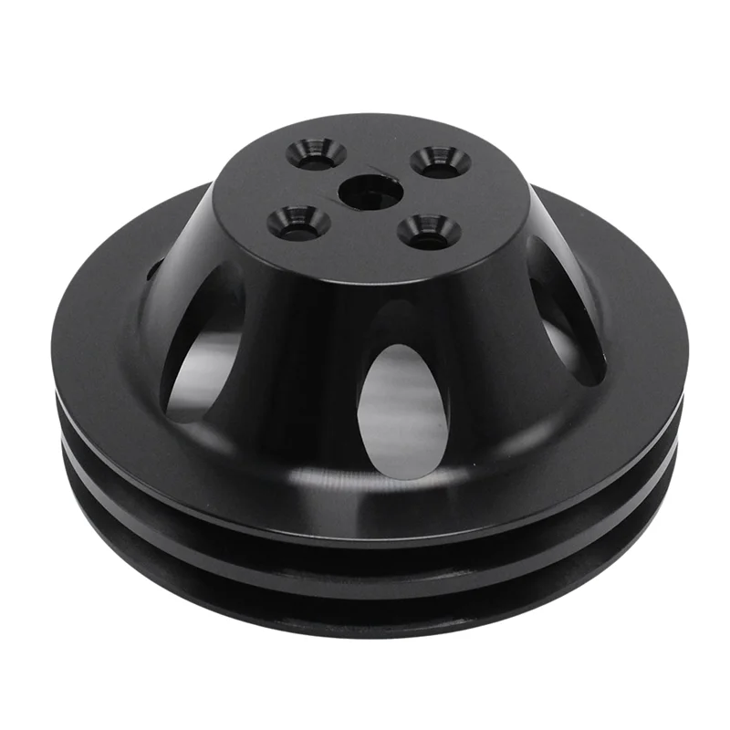 

SWP Short Water Pump For BB Chevy Black 2 Groove Water Pump Pulley Big Block 396 454