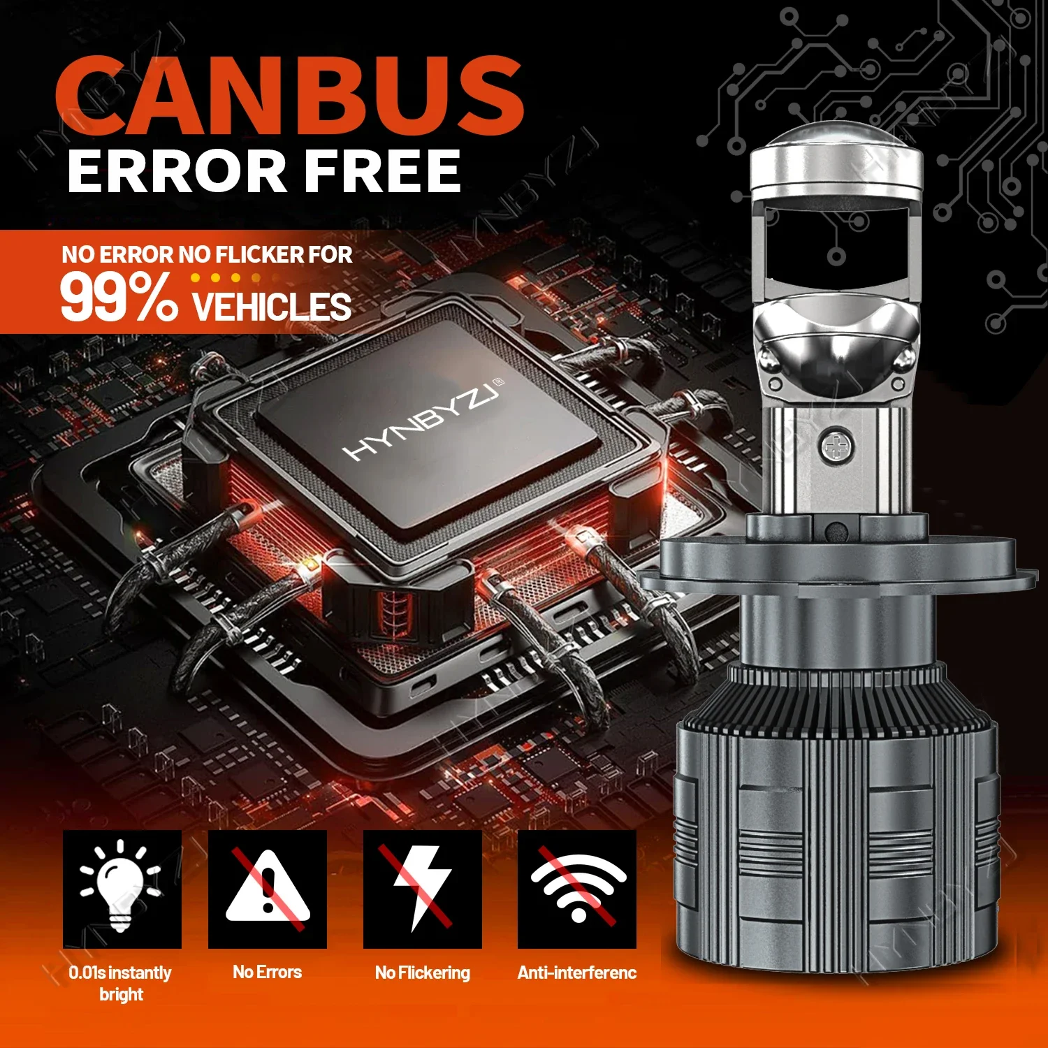 880W 1000000LM H4 H7 H11 Canbus Car Headlight Mini Lens H8 9005 HB3 9006 HB4 LED Projector Bulb 6000K Auto Motorcycle Mini Lens - Image 4