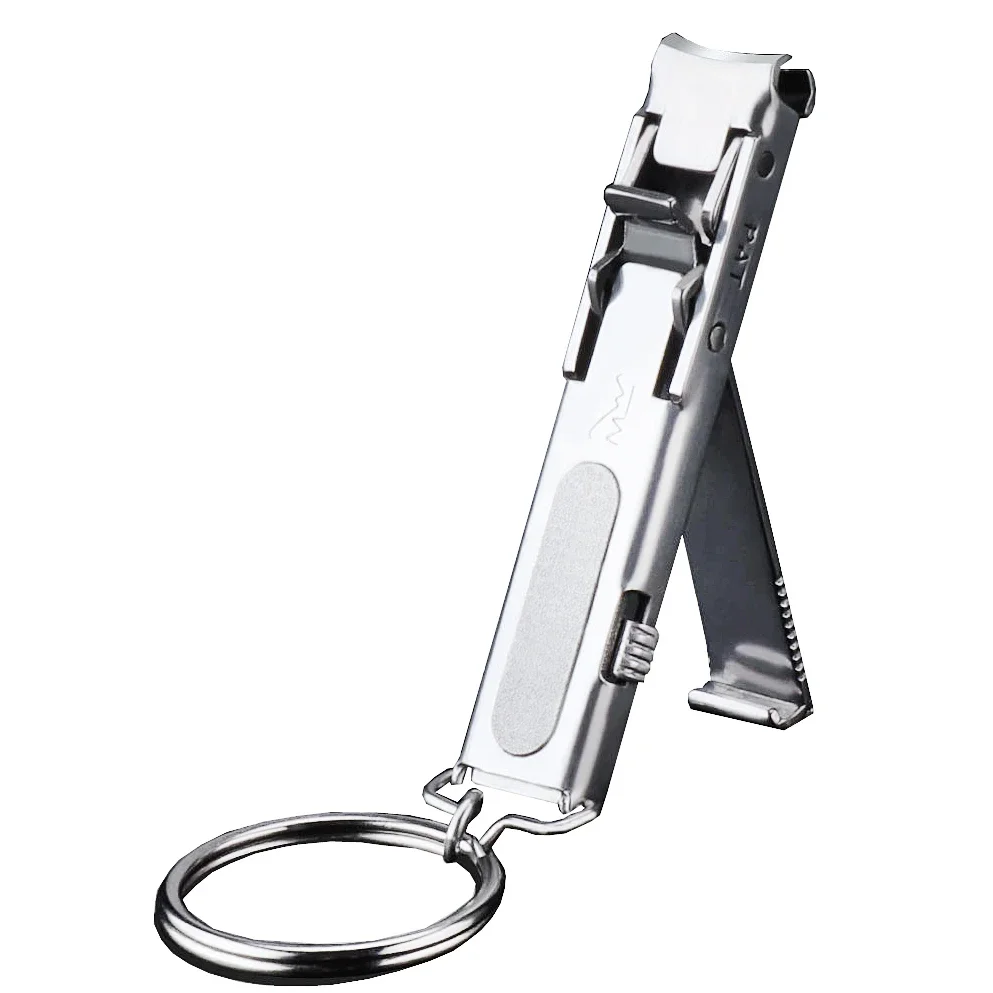 Stainless Steel Manicure Tools Kits Ultra Thin Nail Clippers Fingernail Travel Collapsible Portable Keychain Scissors Cutter