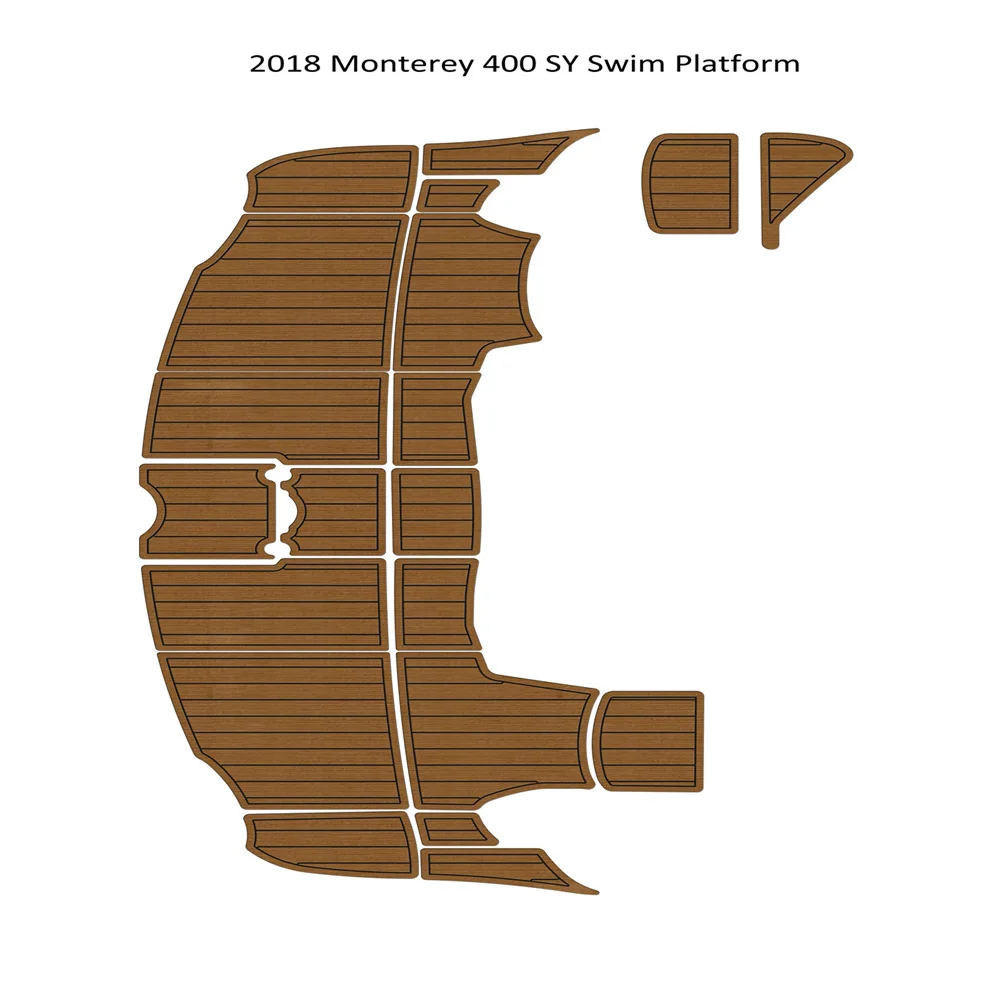

2018 Monterey 400 SY Swim Platform Boat EVA Faux Foam Teak Deck Floor Pad