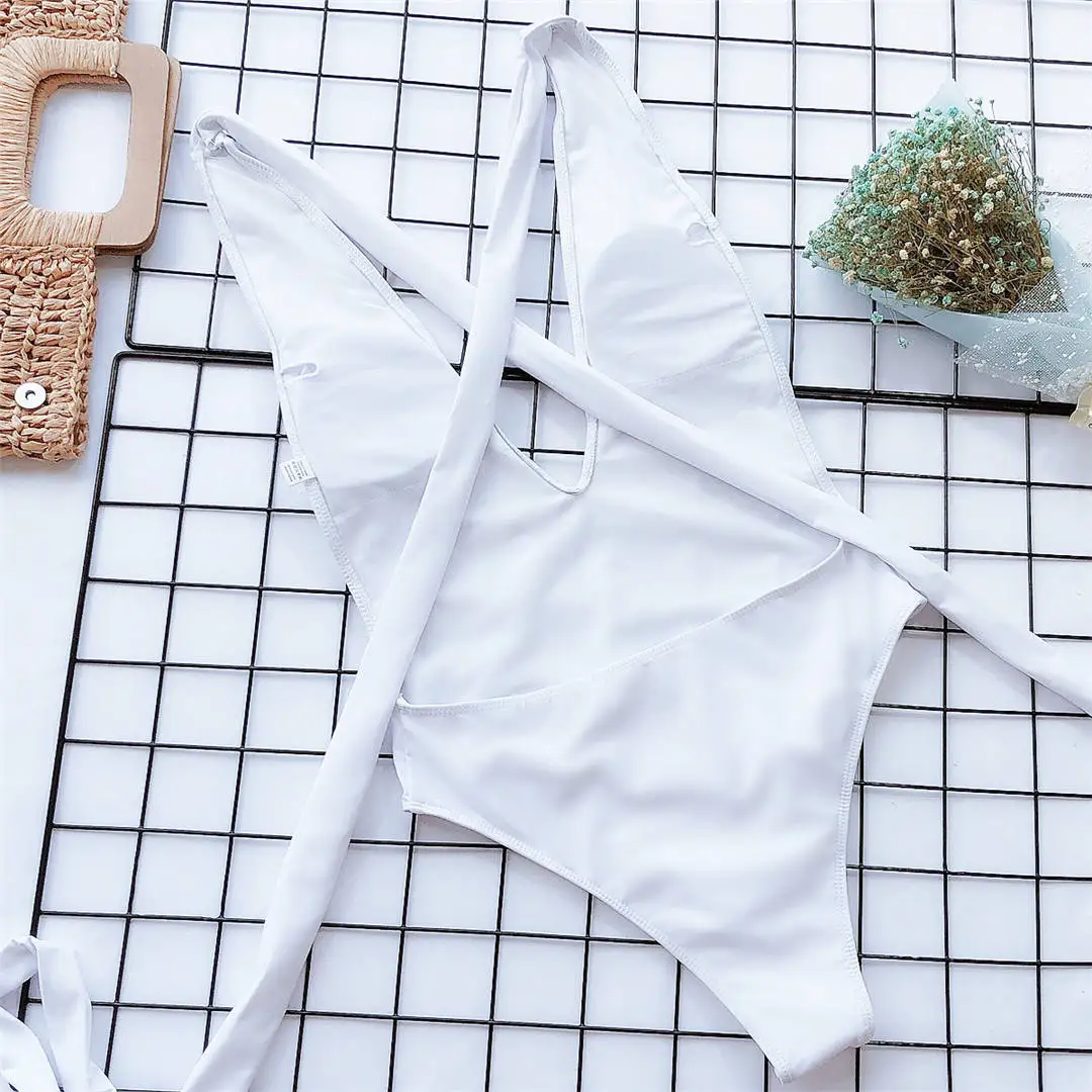 Langer, umwickelbarer Badeanzug für Damen, einteiliger Badeanzug, Damen-Badebekleidung, Badeanzug mit Schlangenmuster, Strandmode V852SW – Detail 35