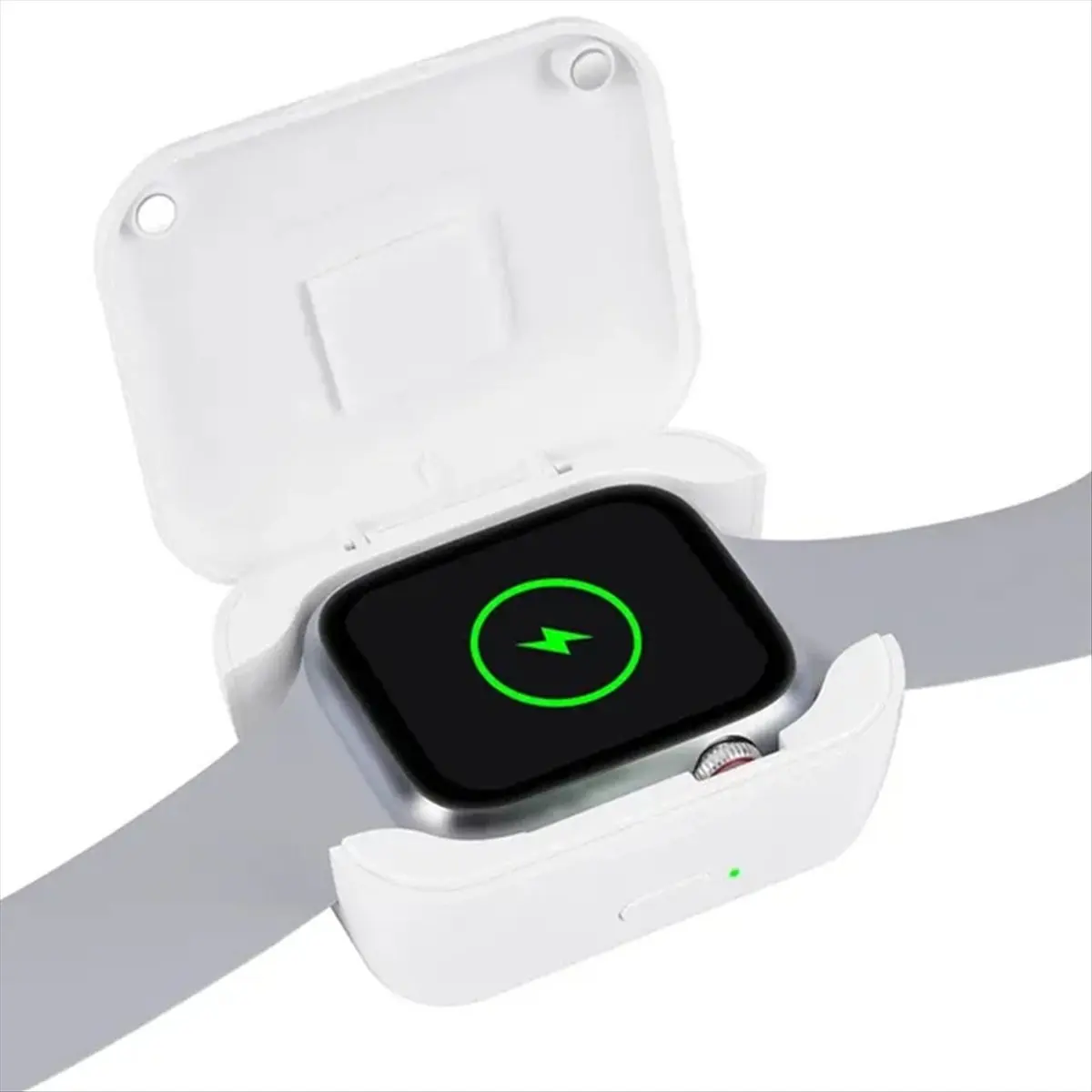 HAPPYDAY~ Magnetic Wireless Charger for Watch Series 1-9 SE - 750mAh Power Bank Fast Charging Dock Station with USB-A Port