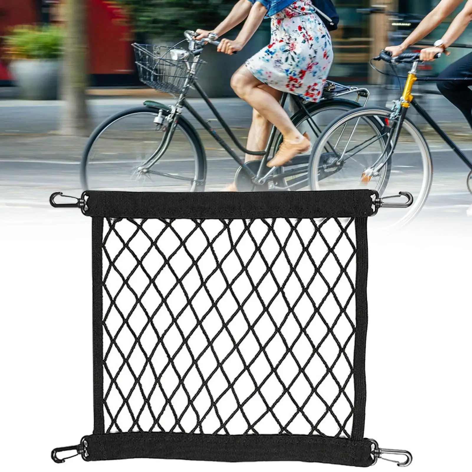 

Bike Cargo Net Motorcycle Cargo Net For Helmet Storage Elastic Luggage Storage Tie Down Mesh Web For Bicycles Carts E-Vehicles