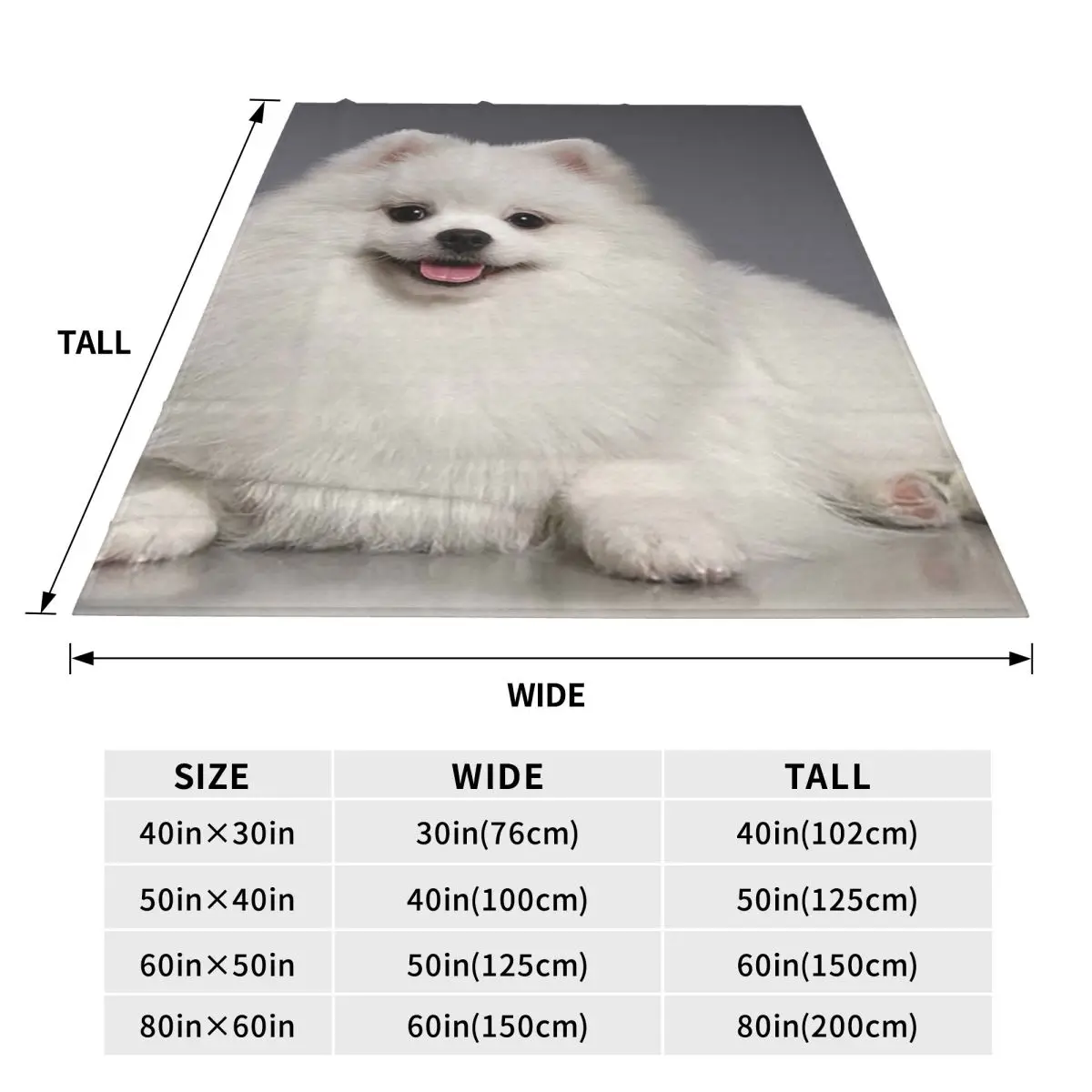 Pomeranian Dog Blankets Fleece Sofa Throw Blanket Super Soft for Couch Bedding Outdoor Throws Bedspread Quilt