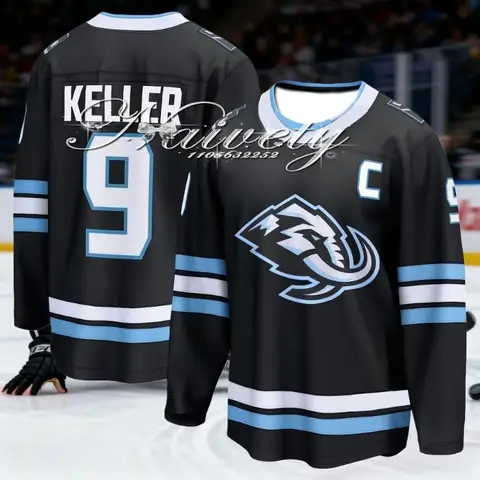 2025/26Best-selling Ice Hockey Sports Fashionable LongSleeved Shirt for Men's Team Training Mammoth Pattern Long Sleeved T-shirt