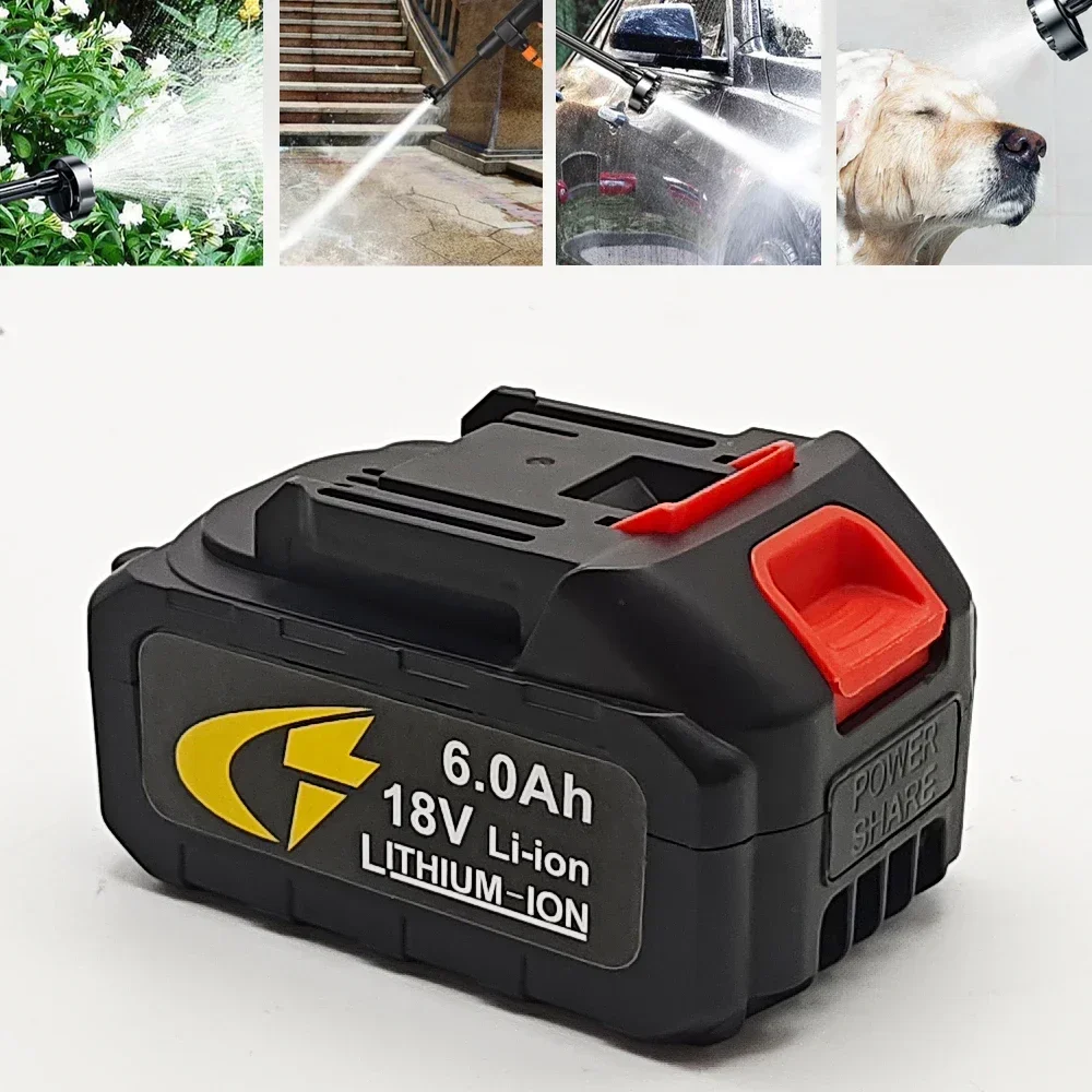 Литий-ионный аккумулятор 18 В 3 Ач/6 Ач/10 Ач, запасной аккумулятор для автомойки, замена водяного пистолета высокого давления для автомойки