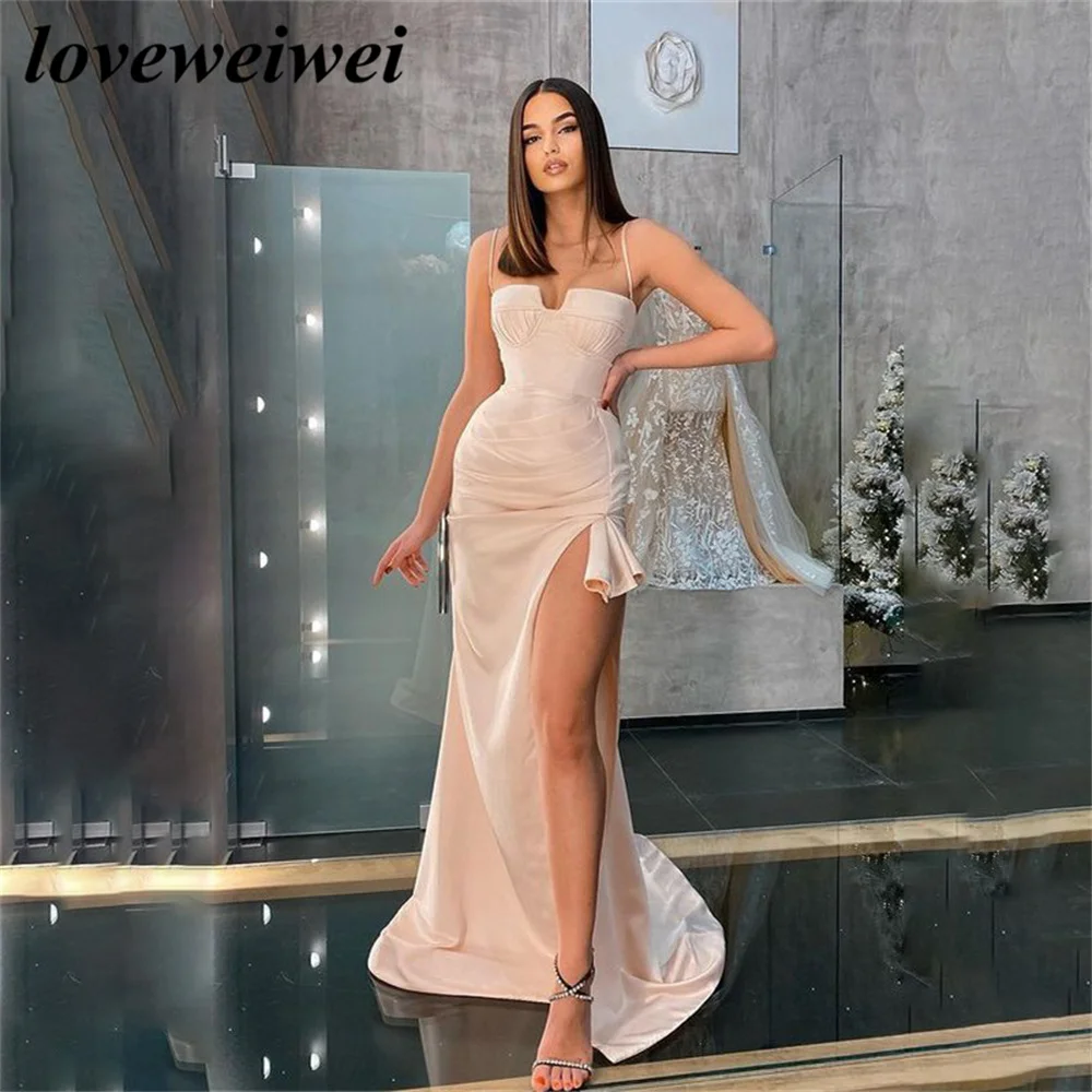 

Mermaid Sexy Long Party Dresses Vintage Spaghetti Strap Night Dresses Sweetheart Neck Celebrity Dresses vestidos de fiesta