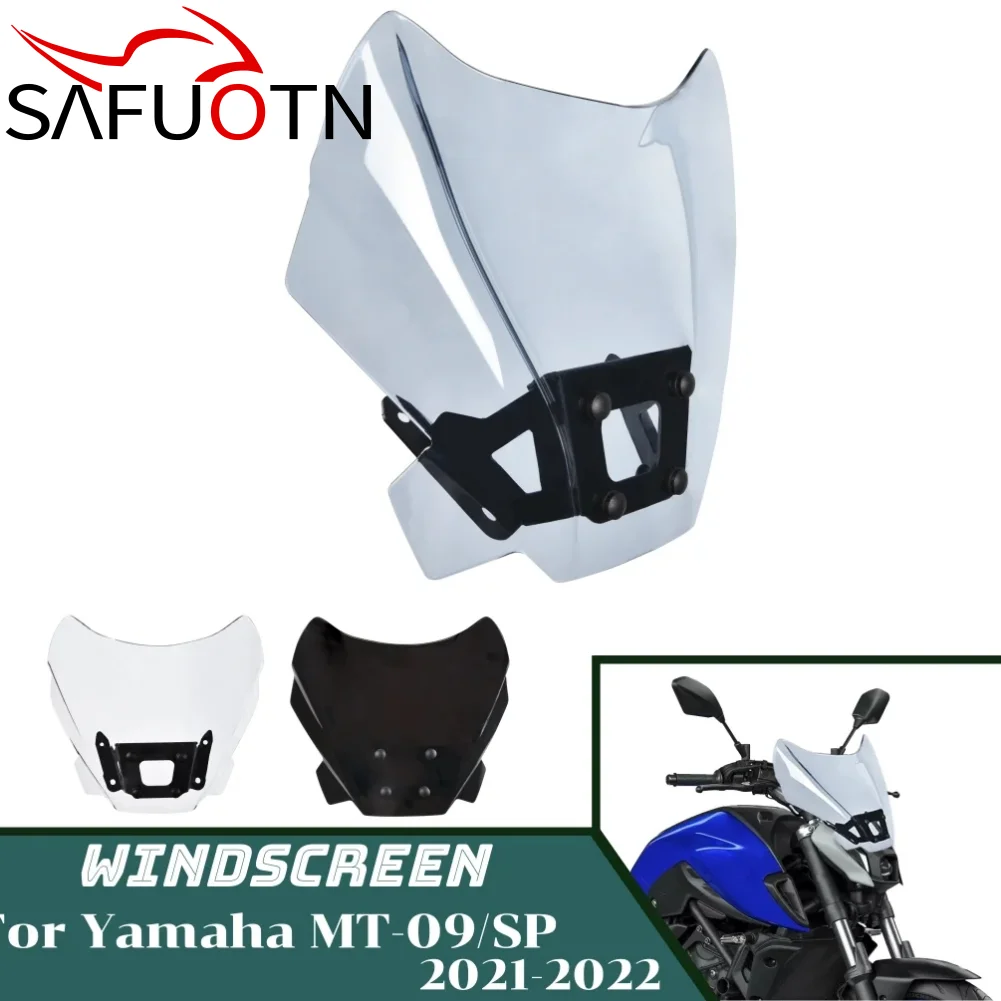 

MT09 Sport Touring Windshield Windscreen For Yamaha MT-09 MT 09 SP FZ-09 FZ09 2021 2022 Motorcycle Wind Deflector Shield Screen