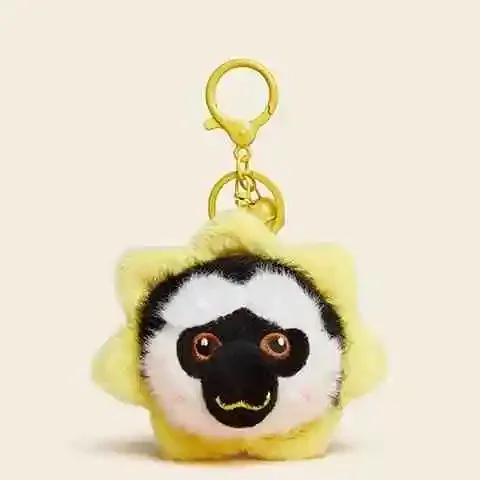 Ugly Funny Keychain, Black Cute Coin Purse Charm, Hair Doll Headphone Bag Car Key Bag Charm Christmas Gift