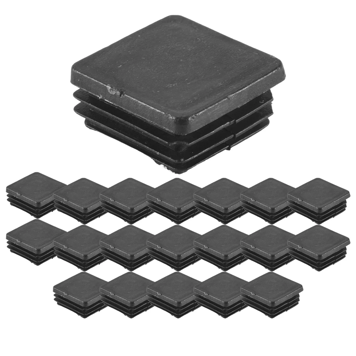 أغطية بلاستيكية مربعة الشكل ، أغطية أنبوبية ، 25: x 25 ، Blanking 20