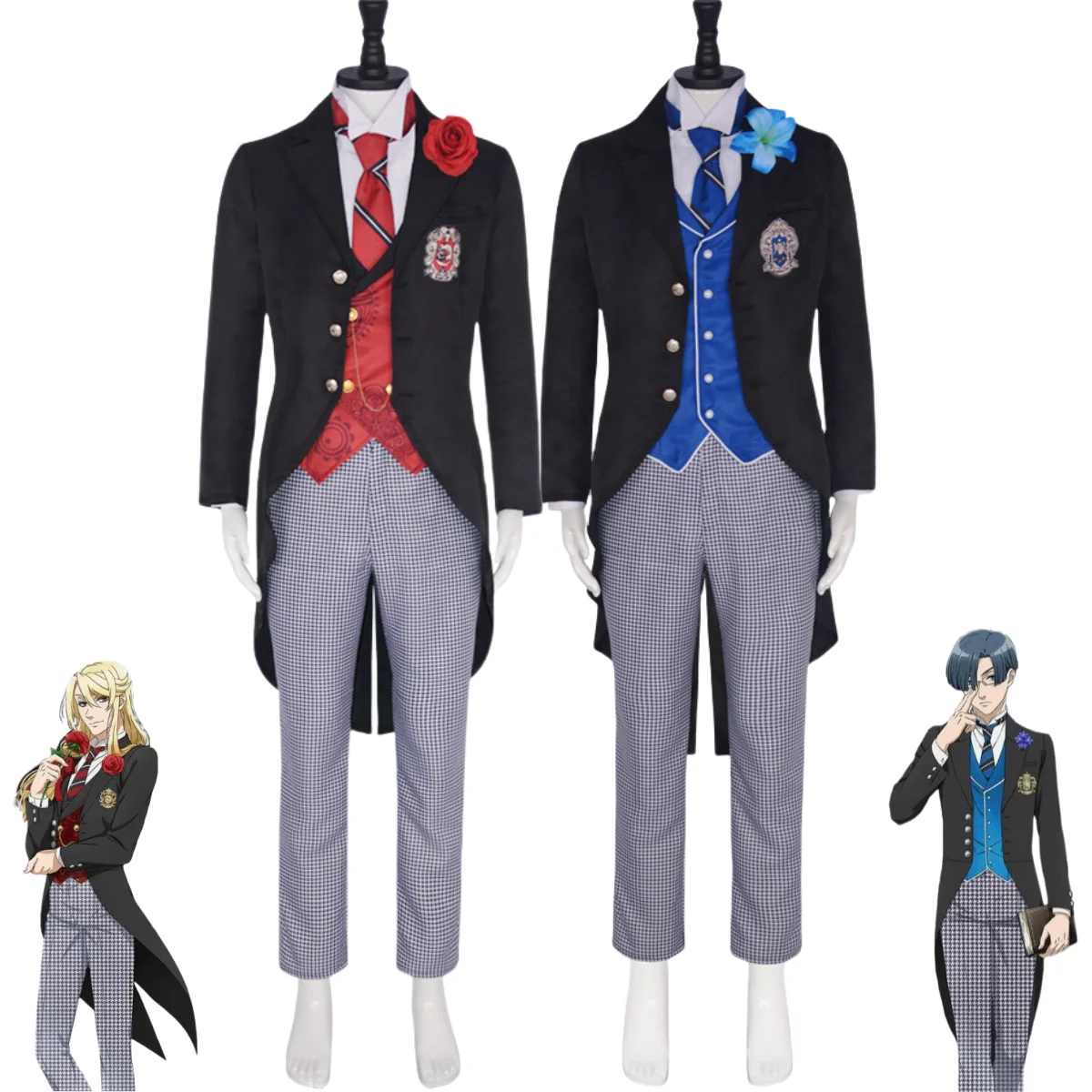 

Anime Black Butler Public School Series P4 Rorensu Burua Edoga Redomondo Cosplay Costume Uniform Outfits Halloween Party Suit