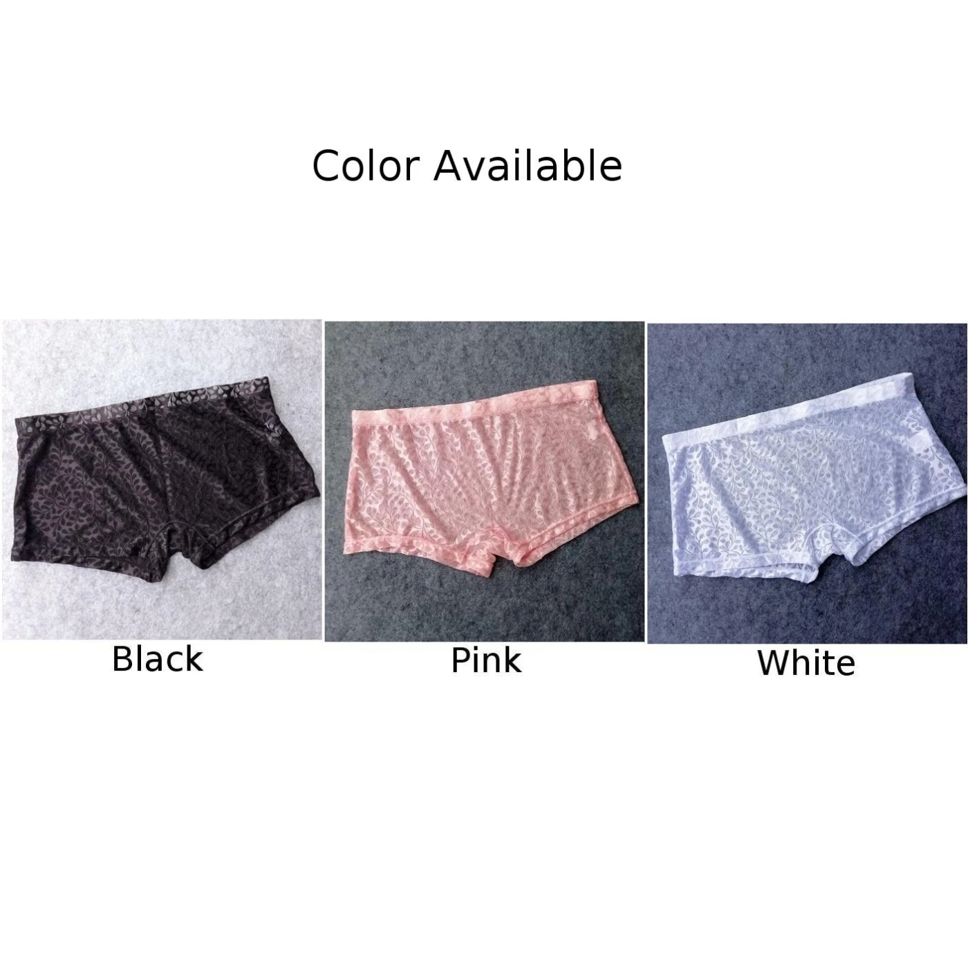 Sexy Men Transparent Underwear See Through Panties Male Sheer Boxer Briefs Ultra Thin Underpants Breathable Boxer Trunks