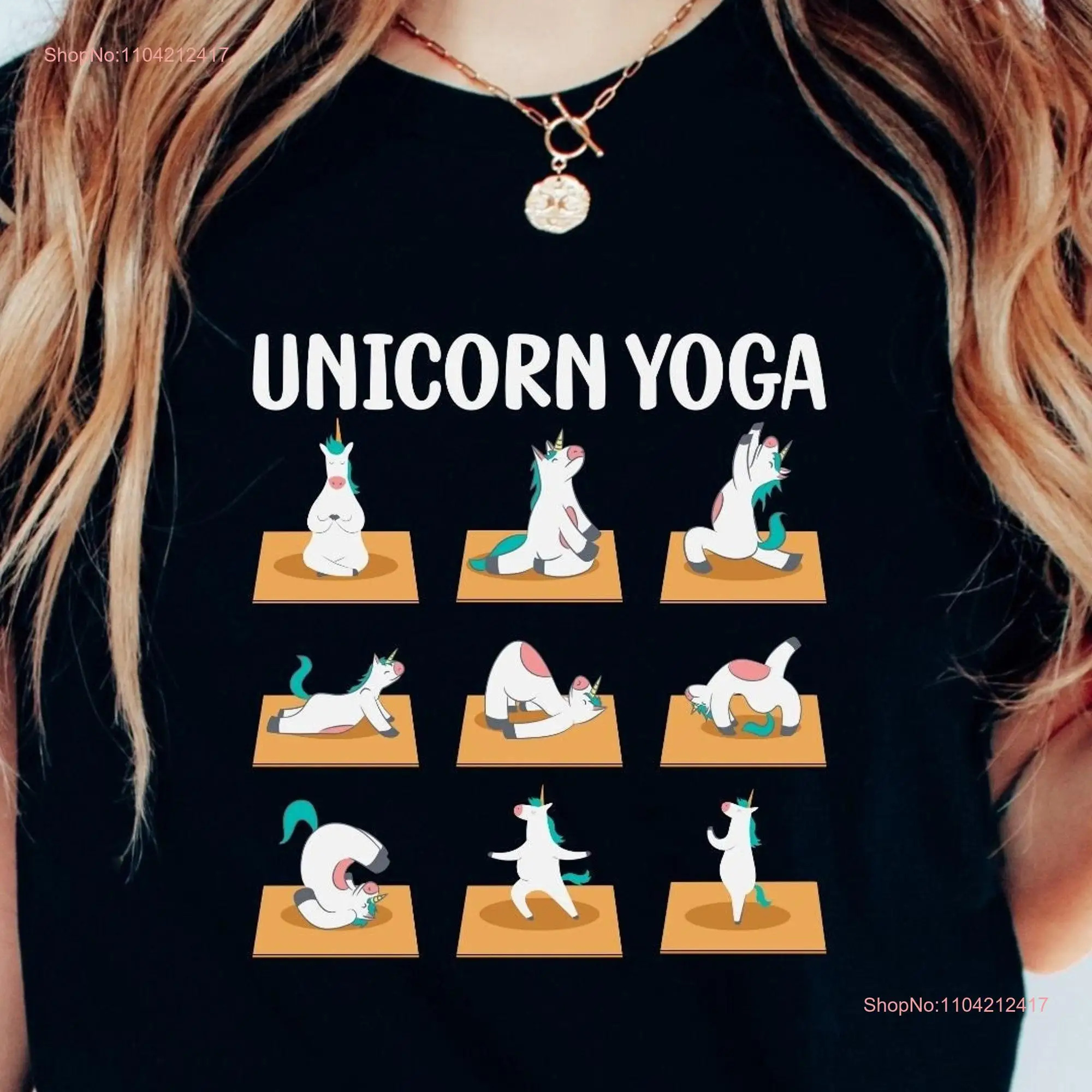 Divertente camicia Yoga Unicorno Meditazione carina Namaste Savasana Chakra Yogi caldo rilassante mandala estiramento esercizio pilates Om