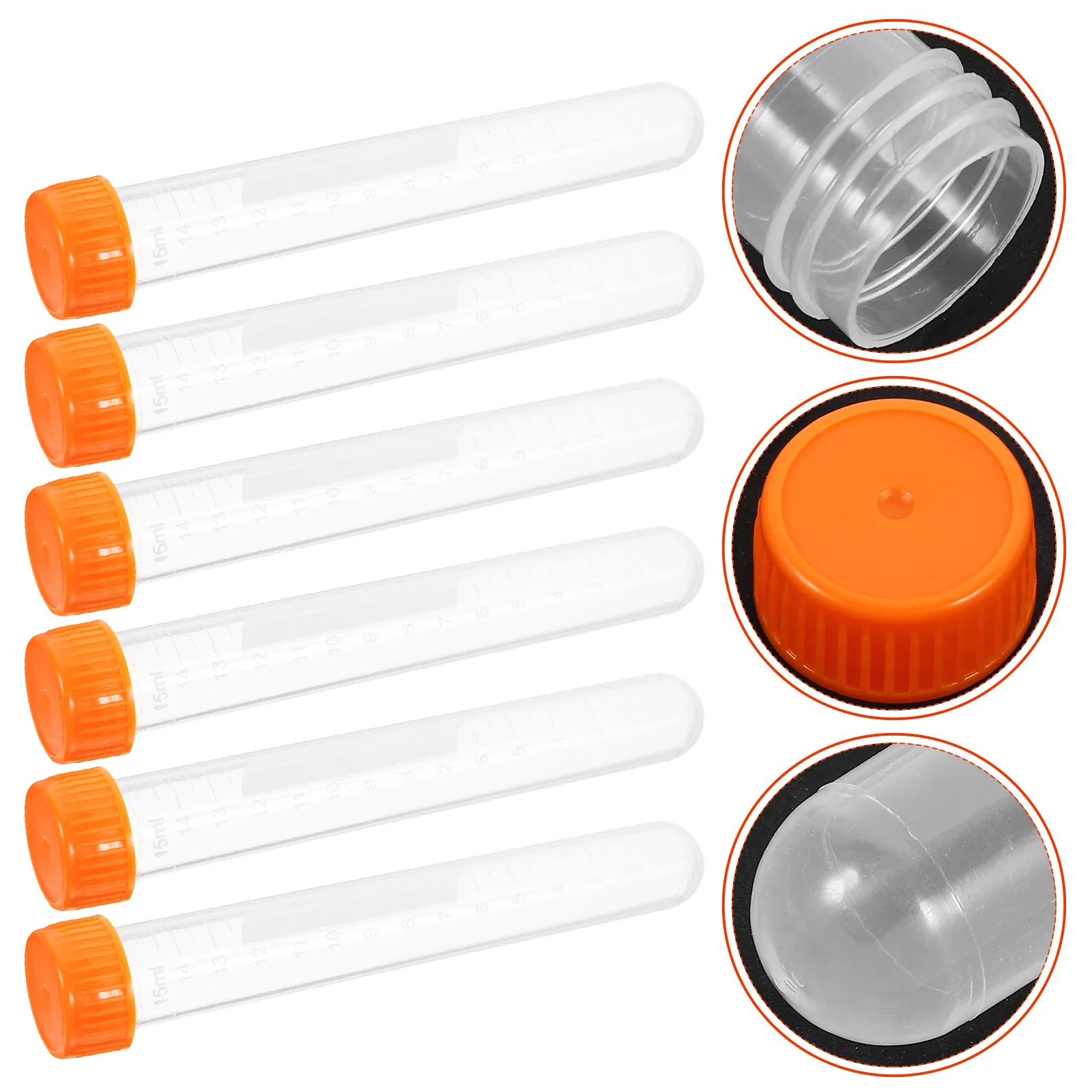 

20Pcs Sealed Plastic Bottles Durable Sampling Vials Leak Proof Small Storage Liquid Test Tubes Laboratory Mini Vials