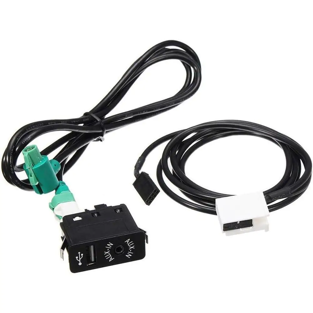 AUXin USB Switch Connector USB Wire Charging Car AUX USB Port 12 Pin Fit for BMW E60 E63 E64 E65 E66 E81 E82 E87 E88 E70