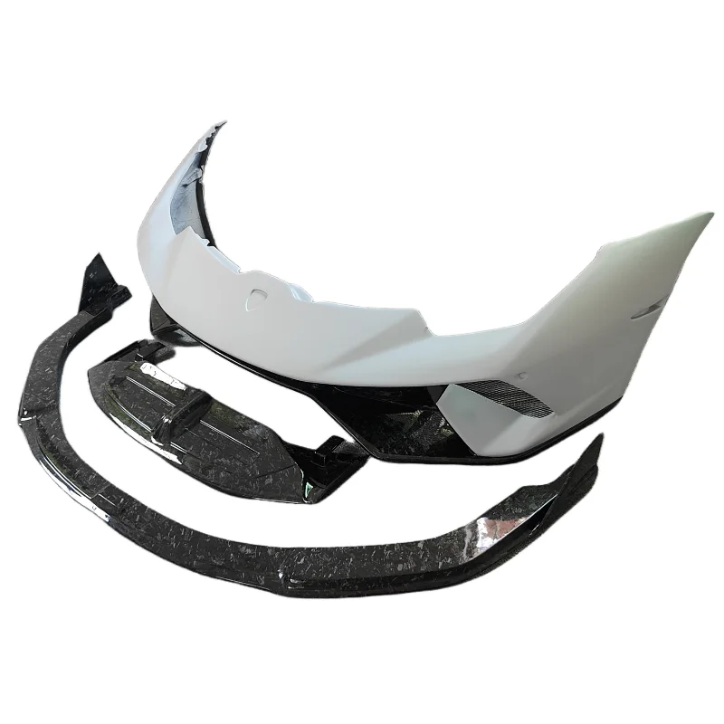 

Used for Lamborghini Huracan LP610 580 Modification P-style Forged Grain Carbon Fiber Front Bumper V-style Front Lip Body Kit