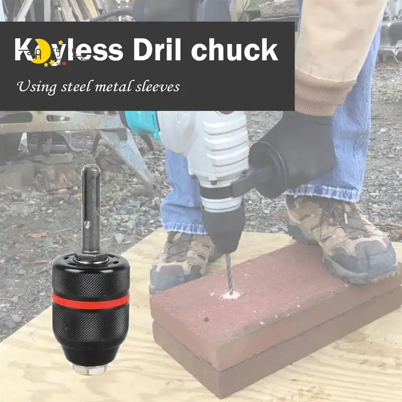 

AF95-Keyless Drill Chuck With SDS Plus Adaptor For 1/2 In Change Self-Tighten Drill Chuck, 3-Jaw SDS Chuck Adapter
