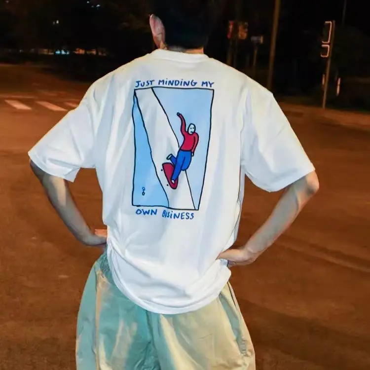 

Summer's new Fill Logo T-shirt with back print for casual sports skateboarding men's and women's short-sleeved T-shirts