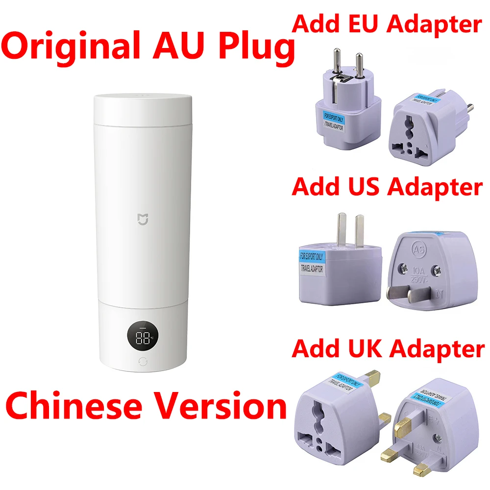 Originele MIJIA Draagbare Elektrische Waterkoker 2 Thermosbeker Snelle Waterkoker 350ml Slimme Temperatuur Geïsoleerde Waterkoker Reizen (CN)
