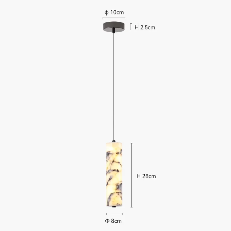 

Modern simple bedside chandelier, marble light luxury high-end sofa background wall, small hanging line LED lamp
