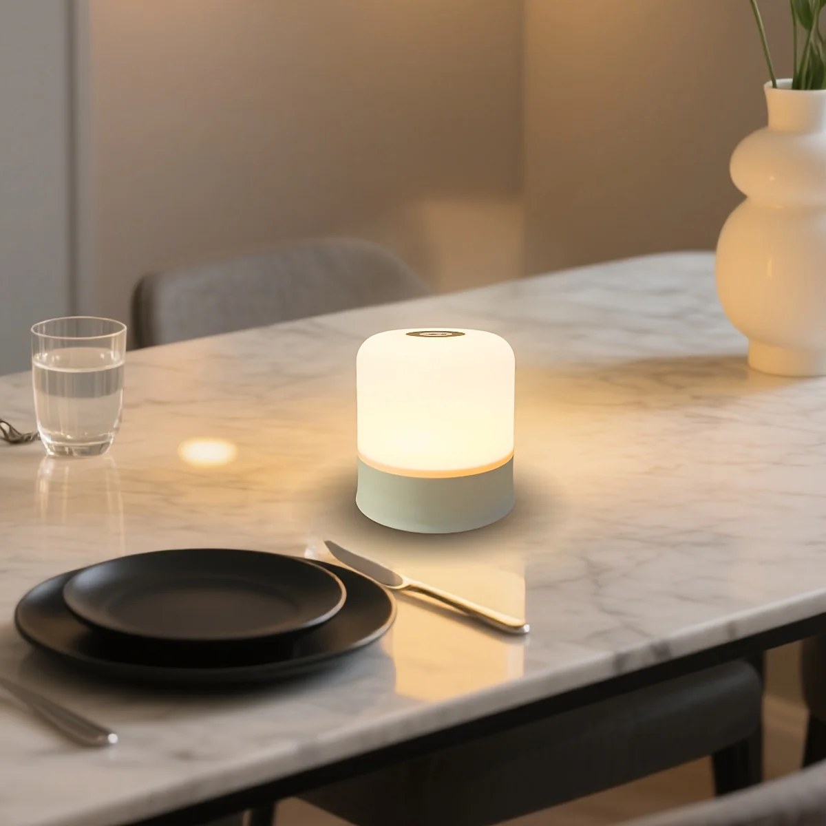 1pc LED bedside lamp, touch switch, temperature and light color conversion, infinitely adjustable brightness, soft lighting