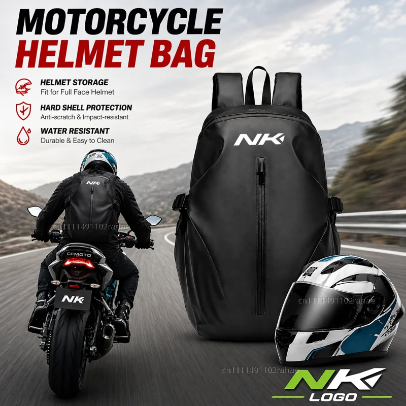 

Knight Backpack Motorcycle Helmet Bag Travel Equipment Waterproof Large Capacity For CFMOTO 450NK 675NK 800NK 125NK NK 675 NK