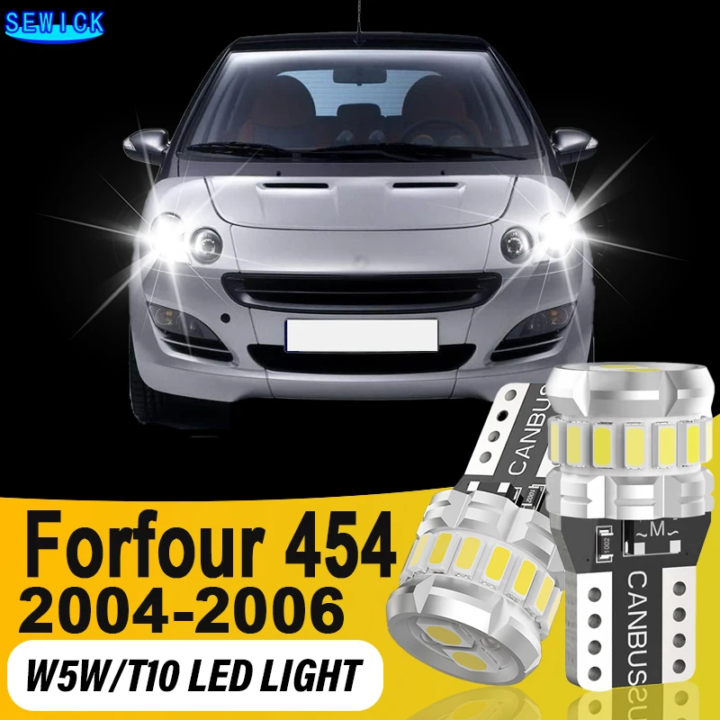 2x T10 LED Car Interior Reading Dome Side Marker Lamp 168 194 Canbus Wedge Clearance Light For Smart Forfour 454 2004 2005 2006