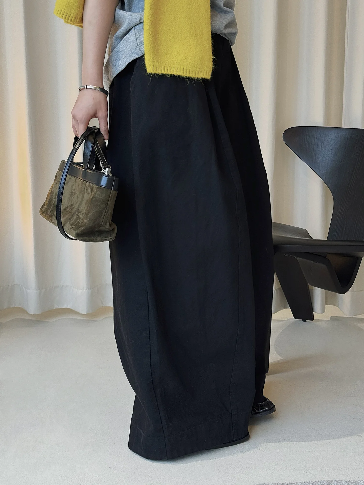 

Ранняя весна, модная текстура, повседневные брюки с эластичной резинкой на талии, свободные широкие женские брюки