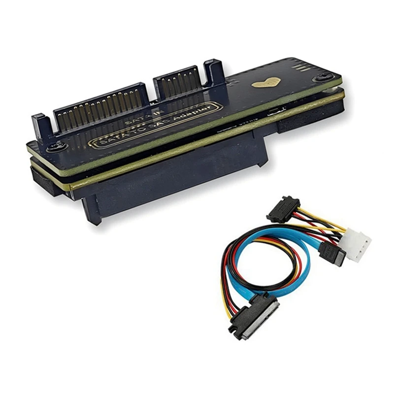 

Карта адаптера SATA-SAS HDD 6 Гбит/с SATA 3.0 22-контактный разъем SAS 29-контактный разъем для жесткого диска SAS 2,5/3,5 дюйма SSD B