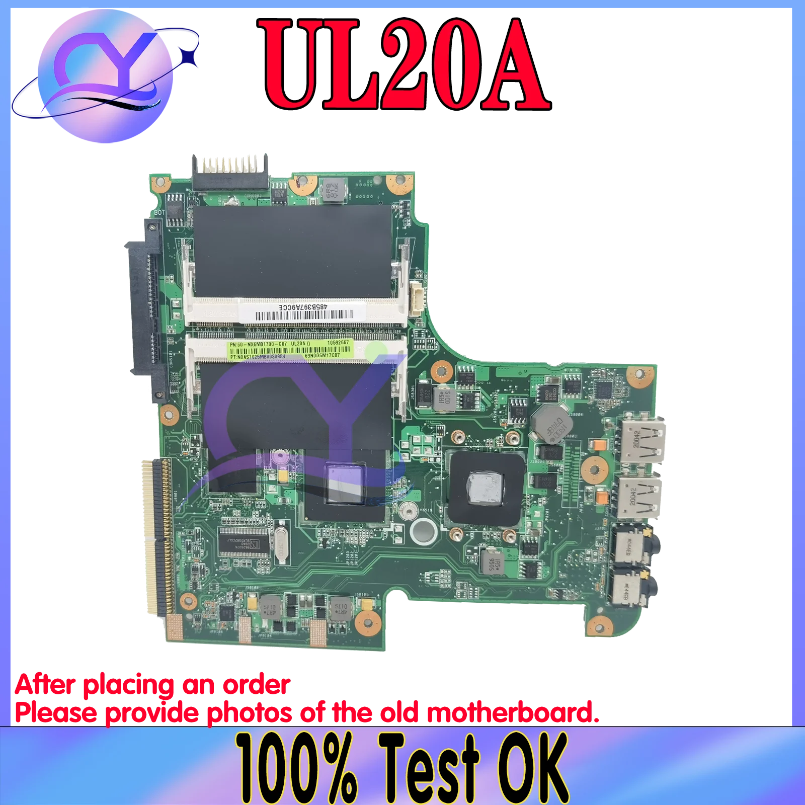 

KEFU UL20A_MB REV2.1 Mainboard For UL20A Notebook Computer Motherboard, The MAIN BOARD Test Is Perfect