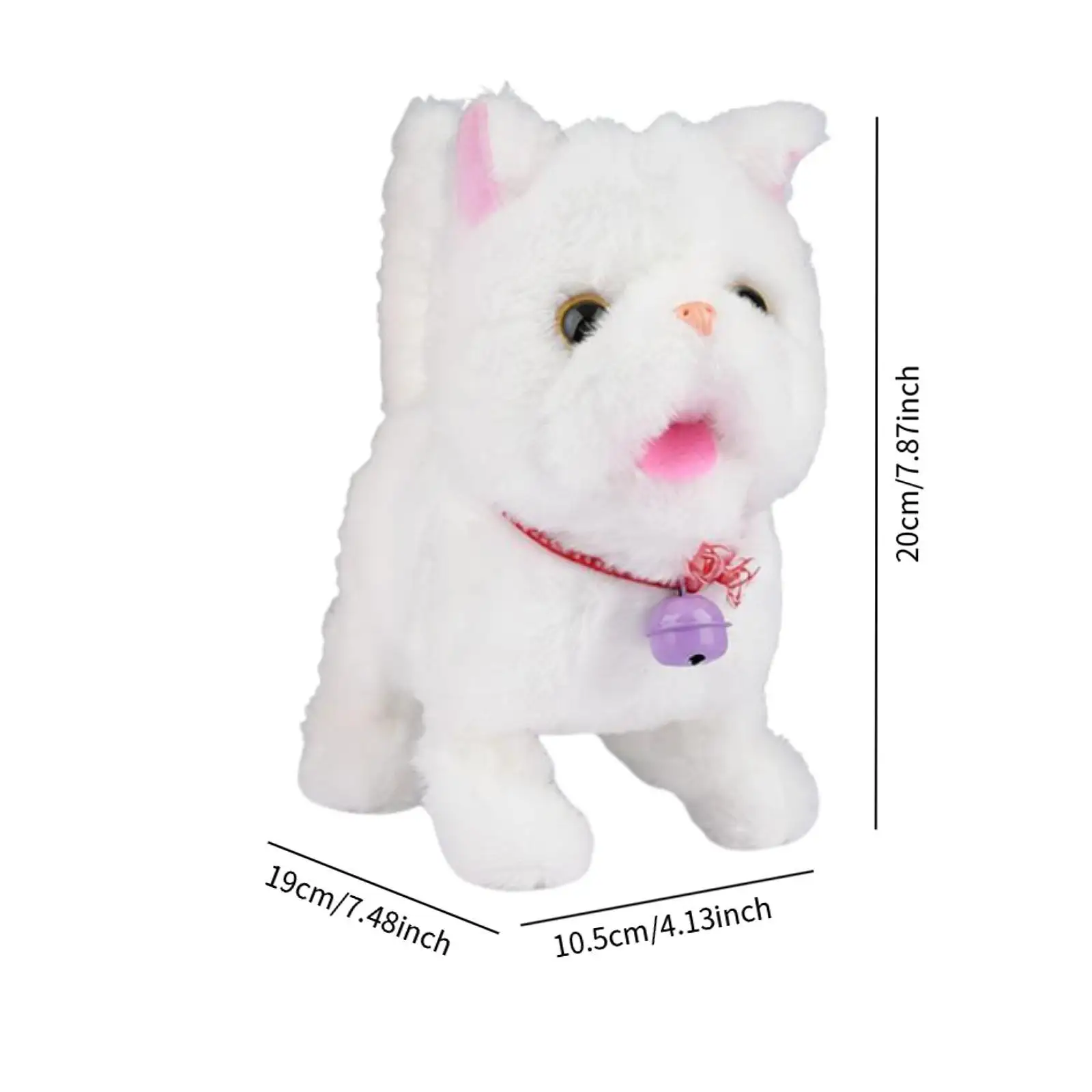 Plush Interactive Toy Figure with 12 Songs Multifunctional Lifelike Companion Animal with Voice Recording for Girls Boys Gift