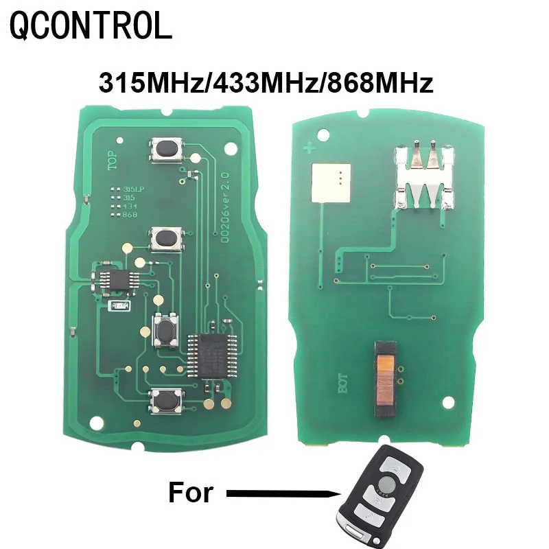 

QCONTROL Remote Key Circuit Board for BMW 7 Series E65 E66 E67 E68 745i 750i 315MHz 433MHz 868MHz CAS1