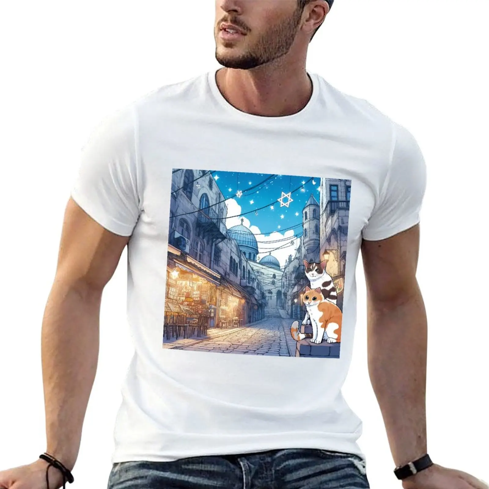 

Jerusalem Cats T-Shirt t shirts for man pack white anime tshirt T-Shirt