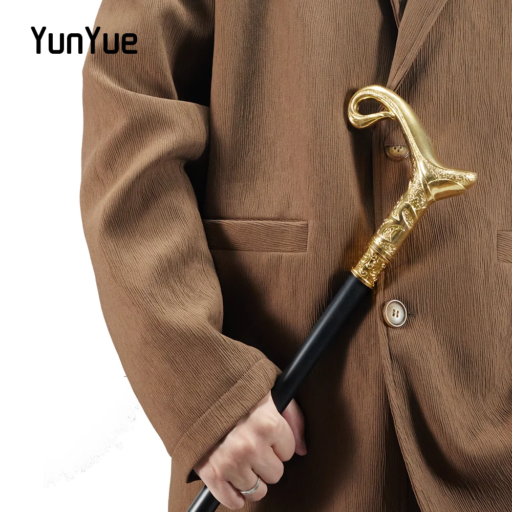 Golden Luxury Shape of Pot Walking Cane Fashion decorativo Walking Stick Gentleman elegante Halloween Cosplay Cane Crosier 93cm