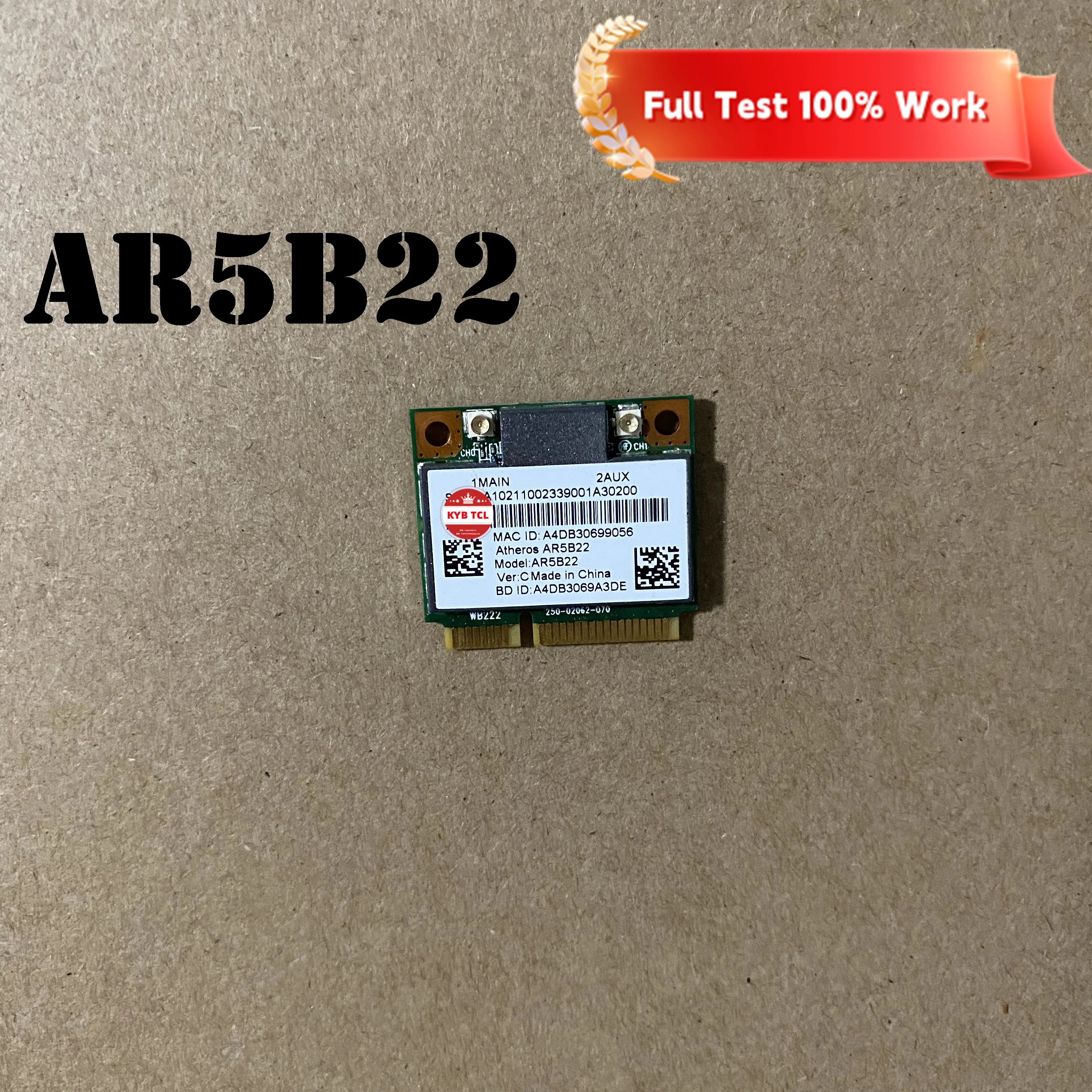 Original Laptop Dual Band 2.4G/5Ghz AR5B22 Network 300Mbps BT4.0 WIFI Mini PCI-E Wireless Card